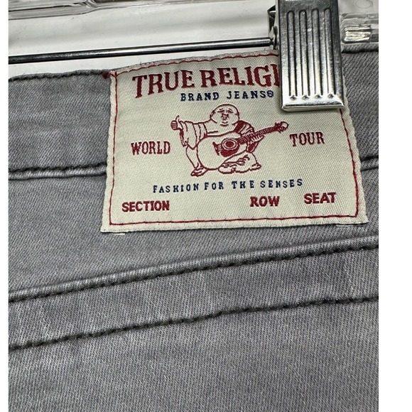 True Religion Womens Halle Mid-Rise Super Skinny Jeans Size 30 Gray 5 Pockets - Picture 1 of 9